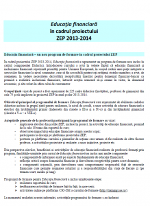 Raport final curs educație financiară. Campania Națională UNICEF Hai la școală!