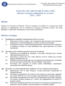 Obiective strategice multianuale de cercetare (2021-2025)