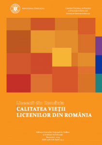 Liceenii din România. Calitatea vieții liceenilor din România